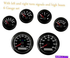 ^R[^[ 6Q[WZbg200kphxv^R[^[RxdvICbhLED 6 gauge set 200KPH speedometer tachometer fuel temperature voltmeter oil red led