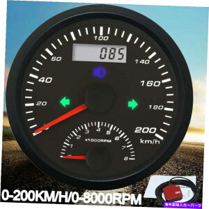 ^R[^[ 85mmubNGPSXs[h[^[Q[W0-200km/h^R[^[8000rpmԗgbN 85mm Black GPS Speedometer Gauge 0-200KM/H with Tachometer 8000RPM for Car Truck