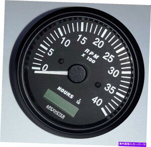 ^R[^[ LCDԃ[^[^R[^[0-4000 rpmubNx[80mm}Eg Tachometer With LCD Hourmeter 0-4000 RPM Black Bezel 80mm Mounting