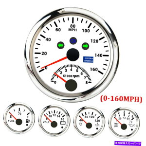 ^R[^[ 5Q[W85mm GPSXs[h[^[0-160mph w/^`+ 52mmRx{g 5 Gauges 85mm GPS Speedometer 0-160MPH w/Tacho+ 52mm Fuel Temp Volt Oil Pressure