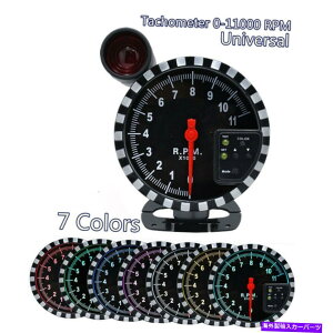 ^R[^[ Ԃ̐FobNCg5 "rpmQ[W11000^R[^[Xebp[[^[ƌt Car Color Backlight 5" RPM Gauge 11000 Tachometer Stepper Meter with Light
