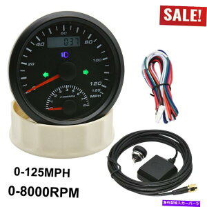 ^R[^[ 85mmjo[TJ[{[gGPSXs[h[^[0-125mphŃ^R[^[Q[W8000rpm 85mm Universal Car Boat GPS Speedometer 0-125MPH with Tachometer Gauge 8000RPM
