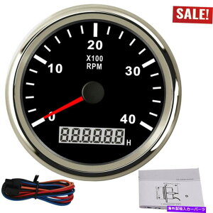 ^R[^[ 85mm}^R[^[{[g^`Q[WpԃgbNfW^ԃ[^[4000rpm 85mm Marine Tachometer Boat Tacho Gauge for Car Truck Digital Hourmeter 4000RPM