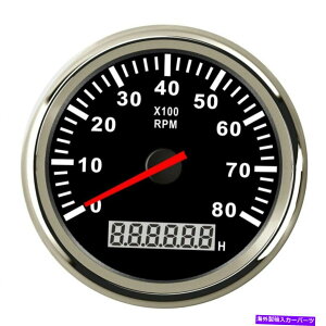 ^R[^[ jo[T85mmԃ}{[g^R[^[Q[WLED[^[8000RPMh12V Universal 85mm Car Marine Boat Tachometer Gauge LED Meter 8000RPM Waterproof 12V