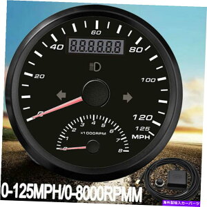 ^R[^[ 0-8000RPMM 85mm̖hʂԃ{[ggbN0-125mph GPSXs[h[^[ 0-125MPH GPS Speedometer with 0-8000RPMM 85mm Waterproof for Auto Car Boat Truck
