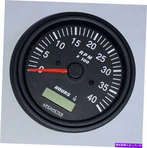 ^R[^[ ^R[^[/ԃ[^[0-4K RPMI^l[^[MQ[WubNx[ Tachometer/Hourmeter 0-4K RPM Alternator Signal Gauge Black Bezel