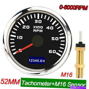 ^R[^[ 85mm^R[^[+ZT[J[{[g}^`[^[tLCDԃ[^[0-6000 rpm 85mm Tachometer+Sensor Car Boat Marine Tacho Meter with LCD Hourmeter 0-6000 RPM