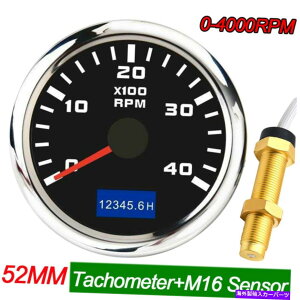 ^R[^[ 85mm^R[^[^`Q[WK\fB[[GWLCDԃ[^[M16ZT[ 85MM Tachometer Tacho Gauge Gasoline Diesel Engine With LCD Hourmeter M16 Sensor