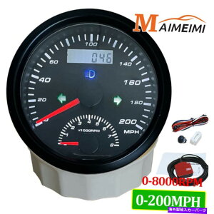 ^R[^[ 85mm GPSXs[h[^[200 mph w/^R[^[4000rpm[^[TCNJ[{[gpQ[W 85mm GPS Speedometer 200MPH w/ Tachometer 4000RPM Gauge for Motorcycle Car Boat