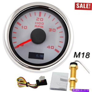 ^R[^[ 52mmhԃ{[g}^R[^[^`Q[Ww/ rpmZT[0-4000rpm 52mm Waterproof Car Boat Marine Tachometer Tacho Gauge w/ RPM Sensor 0-4000RPM