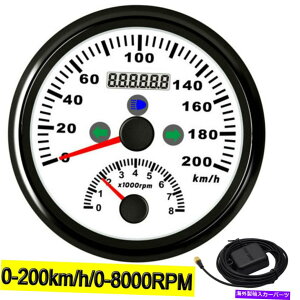 ^R[^[ ^R[^[85mm̔GPSXs[h[^[0-200km/h/0-8000rpm for boat 85MM Black&White GPS Speedometer with Tachometer 0-200km/h/0-8000RPM For Boat