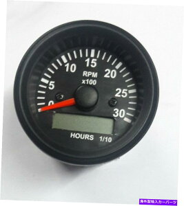 ^R[^[ ^R[^[/ԃ[^[0-3000 RPMI^l[^[MQ[WubNx[ +12VV Tachometer/Hourmeter 0-3000 RPM Alternator Signal Gauge Black Bezel +12V new