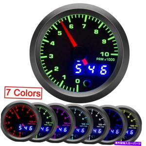 ^R[^[ 2 "52mmԃ^R[^[Q[WfW^|C^[LED 0-10000 rpmxv7F 2" 52mm Car Tachometer Gauge Digital Pointer LED 0-10000 RPM Speed Meter 7 Color