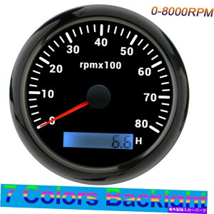 ^R[^[ 85mm}^R[^[{[gRPMQ[WfW^LCDԃ[^[0-8000 rpmjo[T 85mm Marine Tachometer Boat RPM Gauge Digital LCD Hourmeter 0-8000 RPM Universal