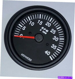 タコメーター タコメーター0-4000 rpmオルタネーター信号ゲージブラックベゼル +24V Tachometer 0-4000 RPM Alternator Signal Gauge Black Bezel +24V