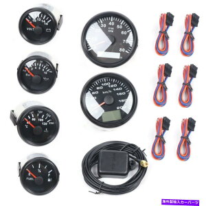^R[^[ bgpgbN6Q[WZbgXs[h[^[^R[^[Rx{gLCDfBXvC For Yachts Trucks 6 Gauge Set Speedometer Tachometer Fuel Temp Volt LCD Display