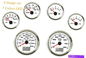 ^R[^[ 6Q[WZbgM҃Xs[h[^[^R[^[Rx{gIC7FLED 6 gauge set with senders speedometer tachometer fuel temp volts oil 7 colors led