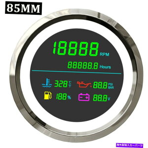 ^R[^[ 6in 1@\Q[W85mm^R[^[ԃ[^[v 6In 1 Multi-functional Gauge 85MM Tachometer Hour Meter Water Temperature Meter