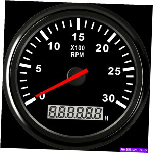 ^R[^[ 3-3/8 "85mm^R[^[3000rpm^`KX܂̓fB[[GWJ[gbN} 3-3/8" 85mm Tachometer 3000RPM Tacho For Gas or Diesel Engine Cars Truck Marine