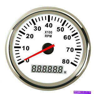 タコメーター 85mmデジタルタコメーター8000RPMボートマリンヨットカーガスまたはディーゼルエンジン用 85mm Digital Tachometer 8000RPM For Boat Marine Yacht Car Gas or Diesel Engine
