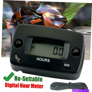 ^R[^[ fW^A[[^[_[goCNI[goC̏Ҍ̍ē͖h Digital Hour Meter Re-Settable Waterproof For Dirt bike Motorcycle WinHolder