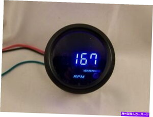 タコメーター 2 "デジタルタコメーターゲージブラックとコバルトブルーLED 2" Digital Tachometer Gauge Black with Cobalt Blue LED