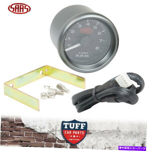 ^R[^[ SaaS^`Q[WGNgbNubNtFCX52mm}`J[^R[^[ +tBbeBOLbg SAAS Tacho Gauge Electric Black Face 52mm Multi Colour Tachometer + Fitting Kit