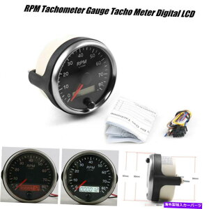 ^R[^[ 12V/24V 85mm 8000rpmԃ^R[^[Q[W^`[^[ƃfW^LCDԃ[^[ 12V/24V 85mm 8000RPM Car Tachometer Gauge Tacho Meter With Digital LCD Hourmeter