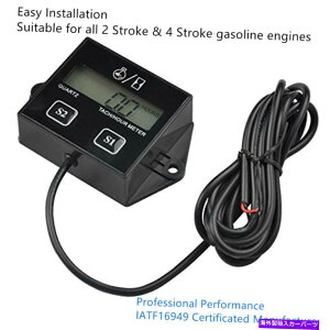 タコメーター デジタルRPMタック時間メーターオートバイダートバイク2/4ストローク用タコメーターゲージ Digital RPM Tach Hour Meter Tachometer Gauge For Motorcycle Dirt Bike 2/4 Stroke