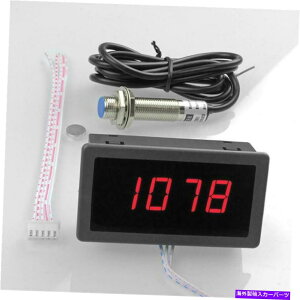 ^R[^[ 1xfW^bhLED^R[^[10-9999 rpm[^[Q[W +ߐڃXCb`ZT[ 1x Digital Red LED Tachometer 10-9999 RPM Meter Gauge + Proximity Switch Sensor