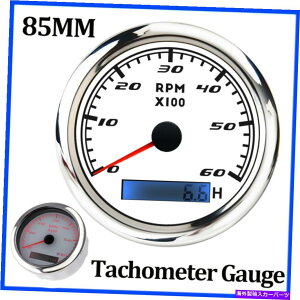 ^R[^[ 85mm{[gfW^^R[^[Q[W0-6000 rpm^`w/ hourmeterpԃgbN 85mm Boat Digital Tachometer Gauge 0-6000 RPM Tacho W/ Hourmeter for Car Truck