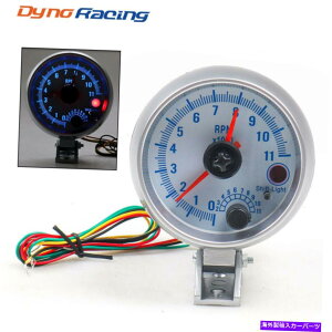 ^R[^[ Chrome Auto TachometerQ[W0-11000 rpmu[LED^`[^[ƃVtgCg Chrome Auto Tachometer Gauge 0-11000 RPM Blue LED Tacho Meter with Shift Light