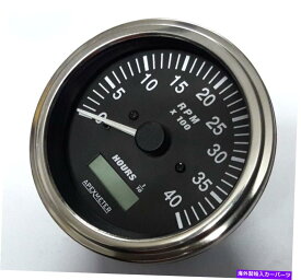 タコメーター タコメーター/時間メーター0-4000 RPM磁気ピックアップセンサー駆動型SAE BEZEL +24V Tachometer/Hourmeter 0-4000 RPM Magnetic pickup Sensor Driven SAE Bezel +24V