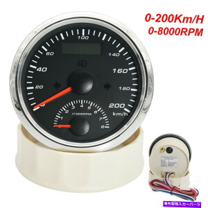 タコメーター タコメーターを備えた85mmユニバーサルGPSスピードメーター0-200km/hカーボート用0-8000rpm 85mm Universal GPS Speedometer with Tachometer 0-200km/h 0-8000RPM For Car Boat