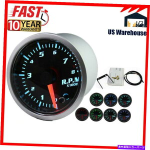 �^�R���[�^�[ 2 52mm���j�o�[�T���J�[���[�^�[7�J���[LED�^�R���[�^�[�^�`���Q�[�W���[�^�[�|�C���^�[RPM 2 52MM Universal Car Motor 7 Color LED Tachometer Tacho Gauge Meter Pointer RPM�y���s�A���i�z