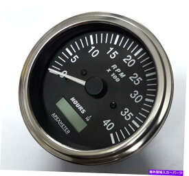 タコメーター タコメーター/時間メーター0-4K RPM磁気ピックアップセンサー駆動型SAEベゼル Tachometer/Hourmeter 0-4K RPM Magnetic pickup Sensor Driven SAE Bezel