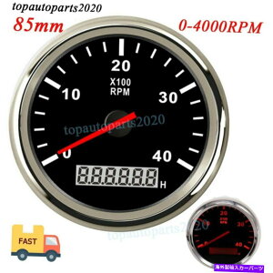 ^R[^[ 85mm{[g}^R[^[fB[[GW^`Q[W4000 rpmԃ[^[12V/24V 85mm Boat Marine Tachometer Diesel Engine Tacho Gauge 4000 RPM Hourmeter 12V/24V