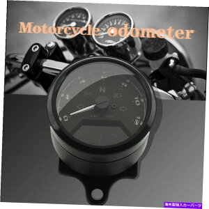 タコメーター オートバイlcdデジタル速度計odthomerタコメーター12000rpmカフェレーサーのための12000rpm Motorcycle LCD Digital Speedometer Odometer Tachometer 12000RPM For Cafe Racer