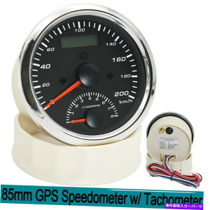 タコメーター 85mm防水gpsスピードメーター0-200km/hタコメーター0-8000rpm for car boat 85mm Waterproof GPS Speedometer 0-200km/h with Tachometer 0-8000RPM for Car Boat