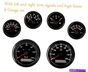 ^R[^[ 6Q[WZbgZ_[120kphxv^R[^[Rx{gICbhLED 6 Gauge Set With Sender 120KPH Speedometer Tachometer Fuel Temp Volt Oil Red Led
