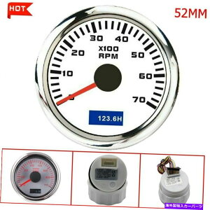 ^R[^[ 2 '' 52mm^R[^[7000rpmJ[{[g}pLCDԃ[^[tfB[[GW 2'' 52mm Tachometer 7000RPM Diesel Engine With LCD Hourmeter For Car Boat Marine