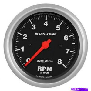 ^R[^[ Autometer 3991 Sport-comp 3-3/8C`8000 rpm_bV^R[^[̓dq Autometer 3991 Sport-Comp 3-3/8 inch 8000 RPM Electronic In Dash Tachometer