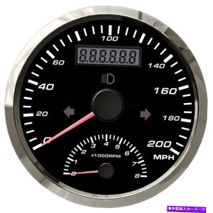 ^R[^[ 200mph 0-8000rpmhGPSXs[h[^[85mmsvtsvʌv 200MPH 0-8000RPM Waterproof GPS Speedometer 85mm Odometer Gauge with Tachometer