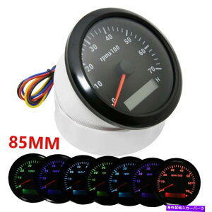 ^R[^[ 85mmԂ̃}fW^^R[^[{[gQ[WLEDԃ[^[̖h0-7000rpm 85mm Car Marine Digital Tachometer Boat Gauge LED Hourmeter Waterproof 0-7000RPM