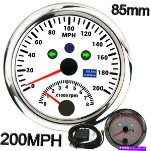 タコメーター 85mm gpsスピードメーターゲージ0-200mphのタコメーター0-8000rpm for car boat atv 85mm GPS Speedometer Gauge 0-200MPH With Tachometer 0-8000RPM for Car Boat ATV