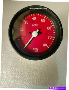 ^R[^[ X~XvJ85 mm^R[^[JjJbhtFCXubNx[ Smiths replica 85 mm Tachometer Mechanical Red Face Black Bezel