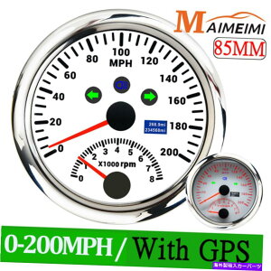 ^R[^[ 85mmfW^{[g}GPSxvQ[W0-200mph w/^R[^[0-8000 rpm 85MM Digital Boat Marine GPS Speedometer Gauge 0-200MPH W/ Tachometer 0-8000 RPM