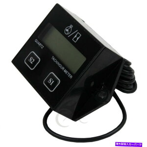 ^R[^[ 2/4Xg[NKXGWATV UTVfW^^bNԃ[^[^R[^[Q[WubN 2 / 4 stroke Gas Engines ATV UTV Digital Tach Hour Meter Tachometer Gauge Black
