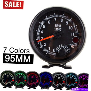 ^R[^[ 3.5 ''^R[^[Q[W7colors0-11000 rpm[^[VtgCgubNtFCXœ 3.5'' Tachometer Gauge 7Colors LED 0-11000 RPM Meter with Shift Light Black Face