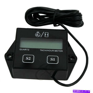 タコメーター ユニバーサルデジタルタック時間メータータコメーターゲージダートバイクATV UTVガスエンジン Universal Digital Tach Hour Meter Tachometer Gauge Dirt bike ATV UTV Gas Engines